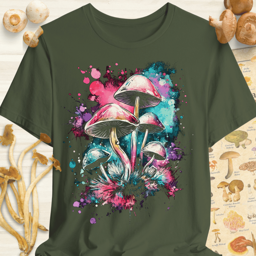 Fungal Water Splash Tee Dark Green