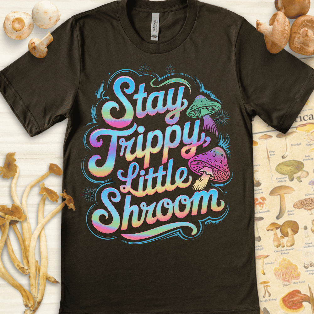 Trippy Little Shroom Tee Dark Green