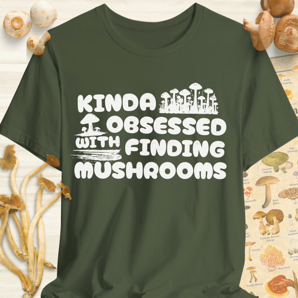 Obsessed Shrooms Tee Dark Green