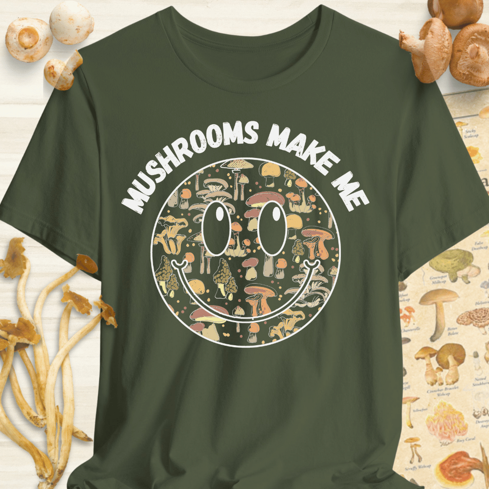Make Me Happy Tee Dark Green