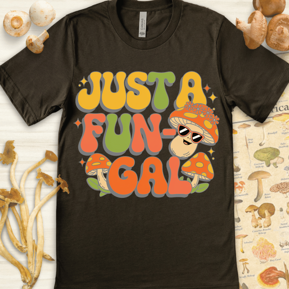 Just A Fun-Gal Cute Tee Dark Green