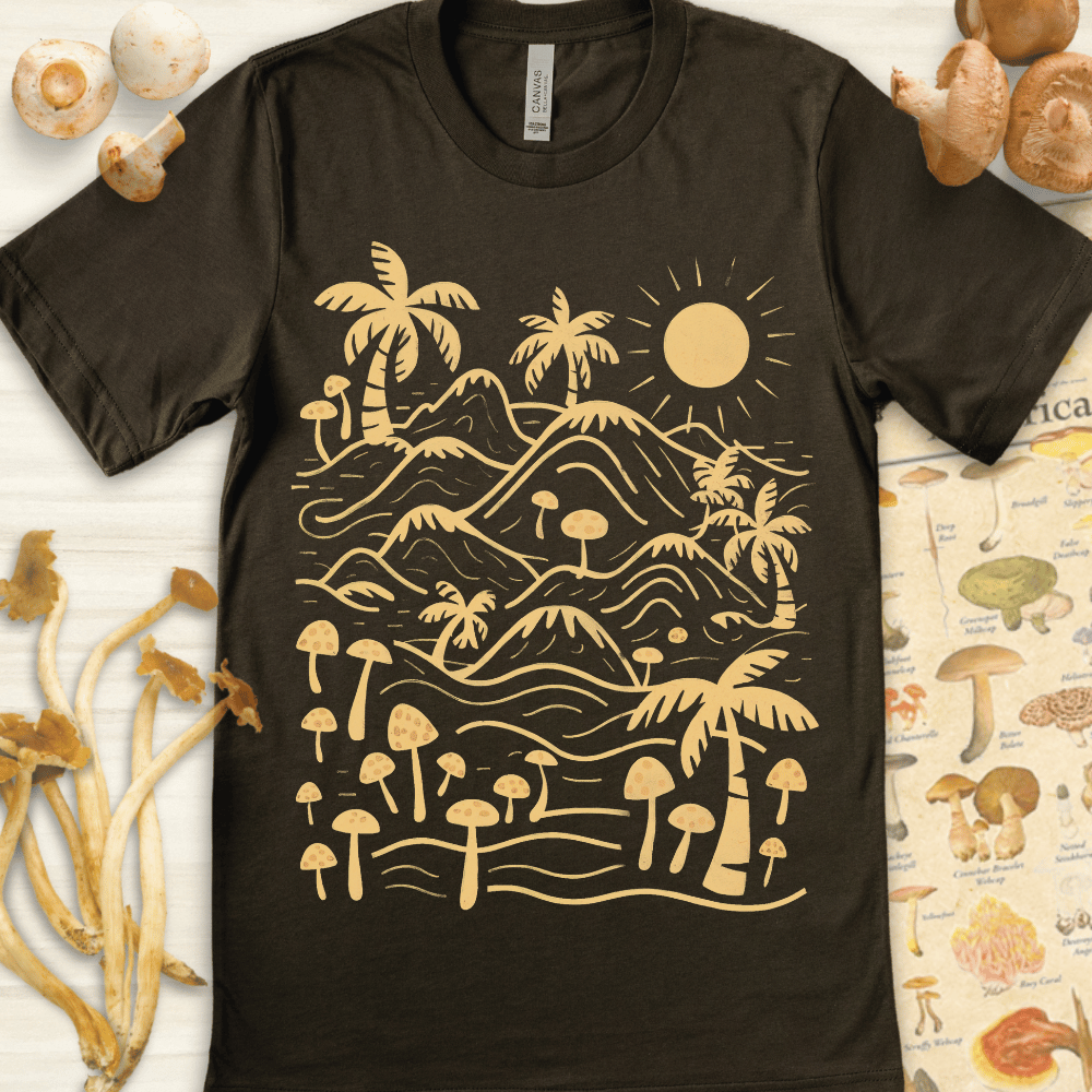 Shroom Paradise Tee Dark Green