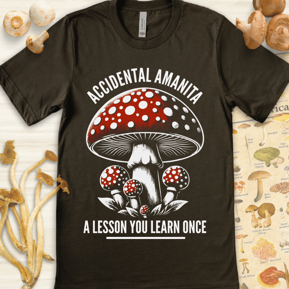 Accidental Amanita Tee Dark Green