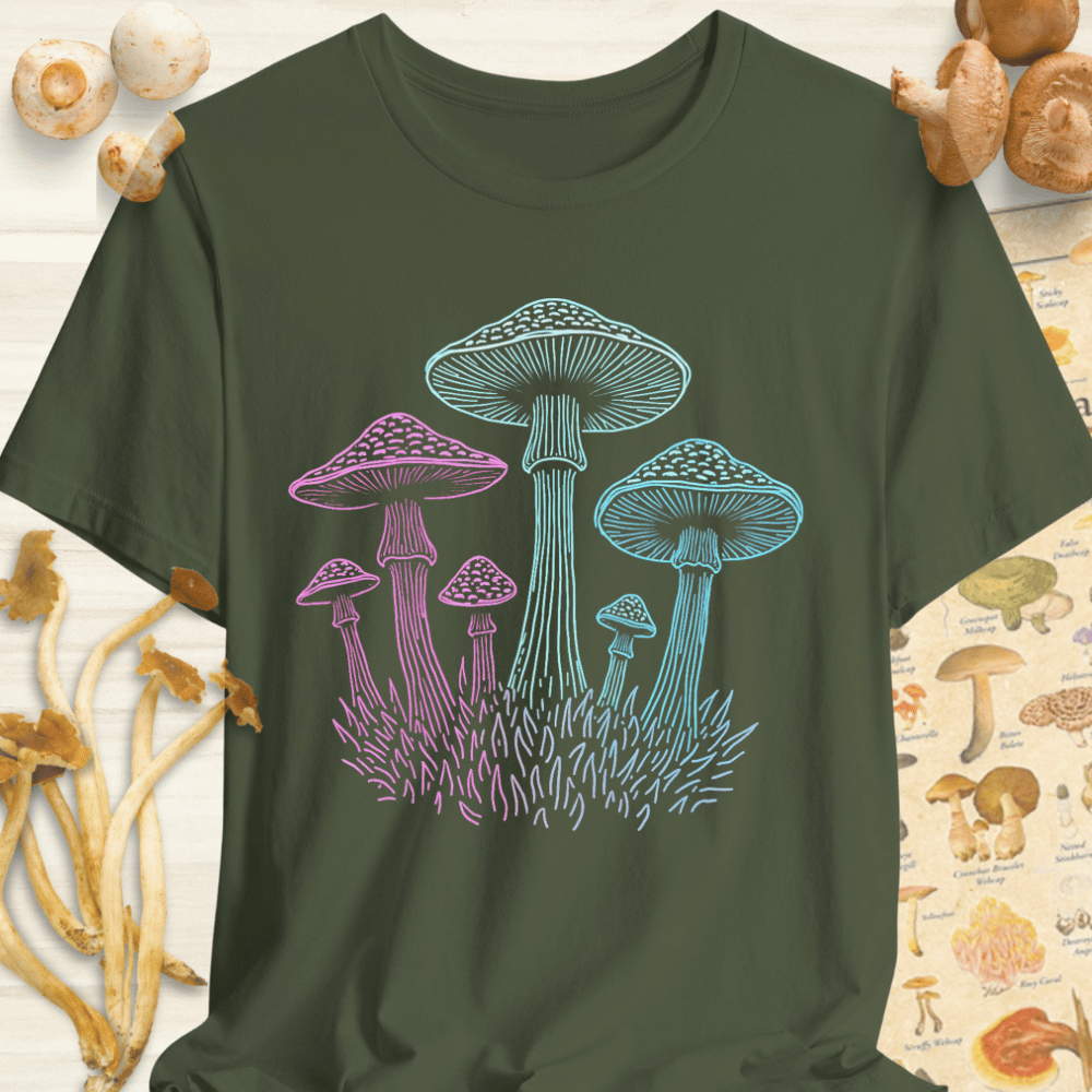 Neon Fungi Shock Tee Dark Green