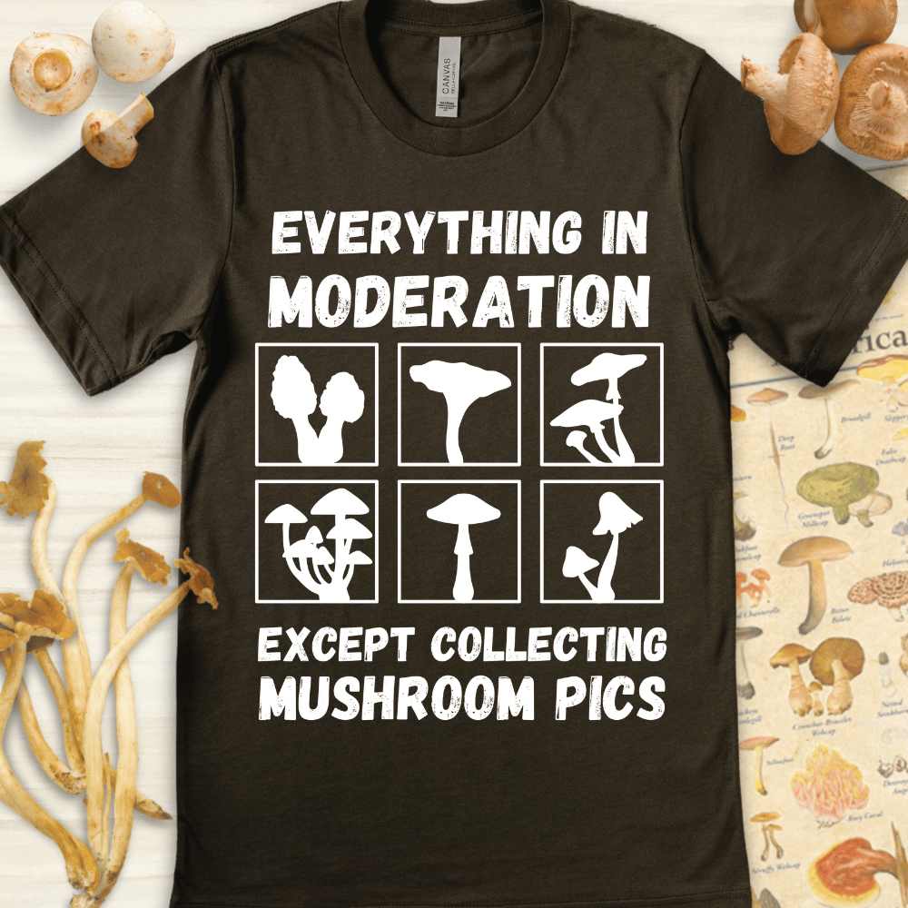 Mushroom Pics Tee Dark Green
