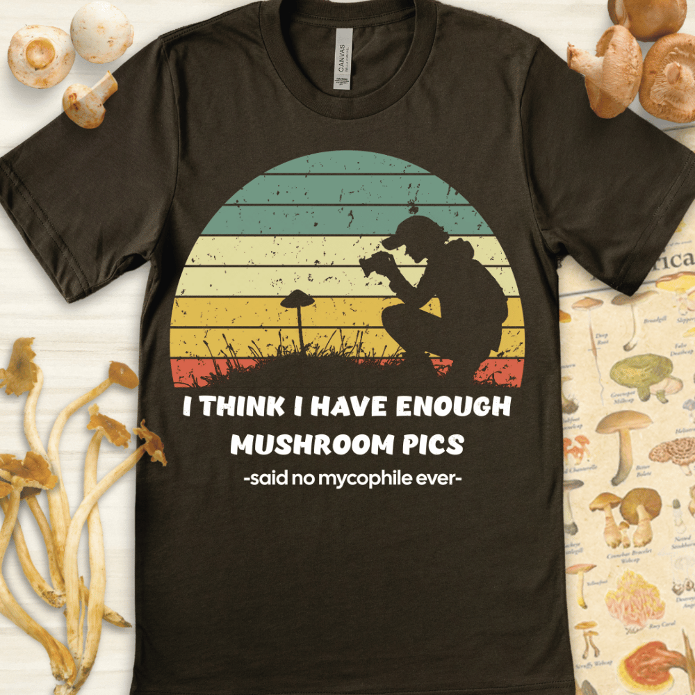 Mushroom Pics Tee Dark Green