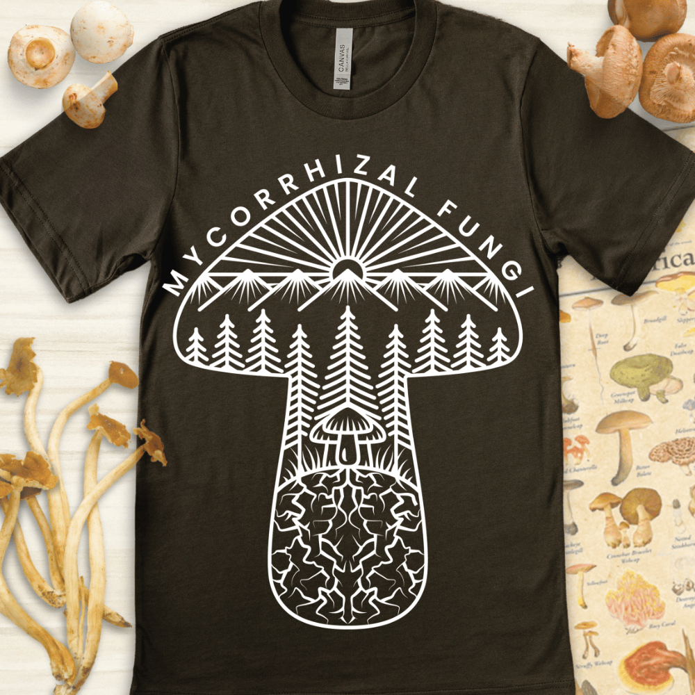 Mycorrhizal Fungi Tee Dark Green