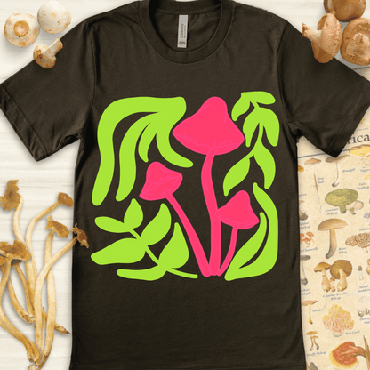 Mushroom Design Tee Dark Green