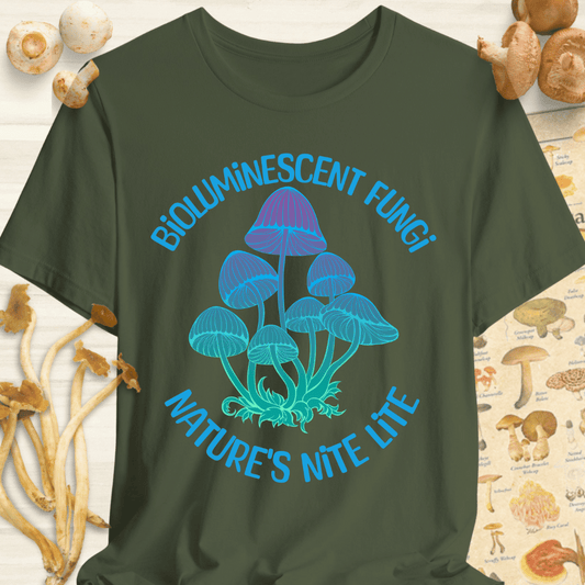 Bioluminescent Fungi Tee Dark Green