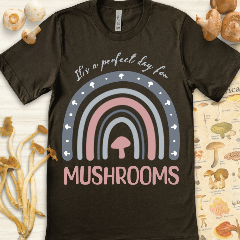 Perfect Mushrooms Tee Dark Green