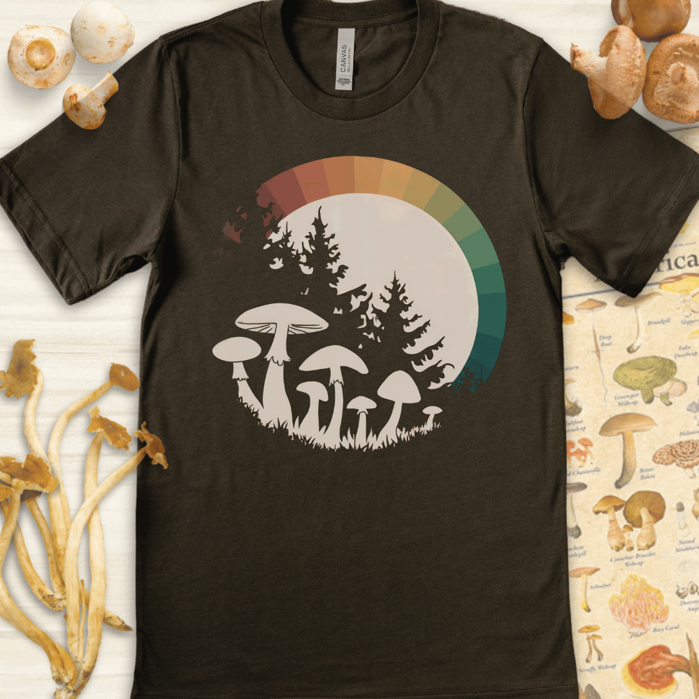 Rainbow Moon Tee Dark Green
