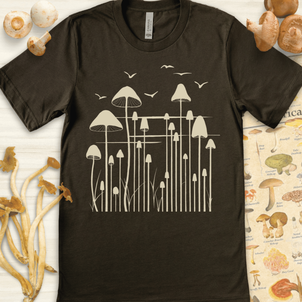 Skyward Shrooms Tee Dark Green