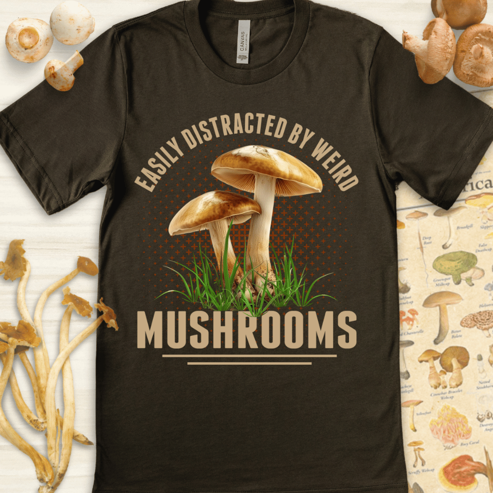 Weird Mushrooms Tee Dark Green