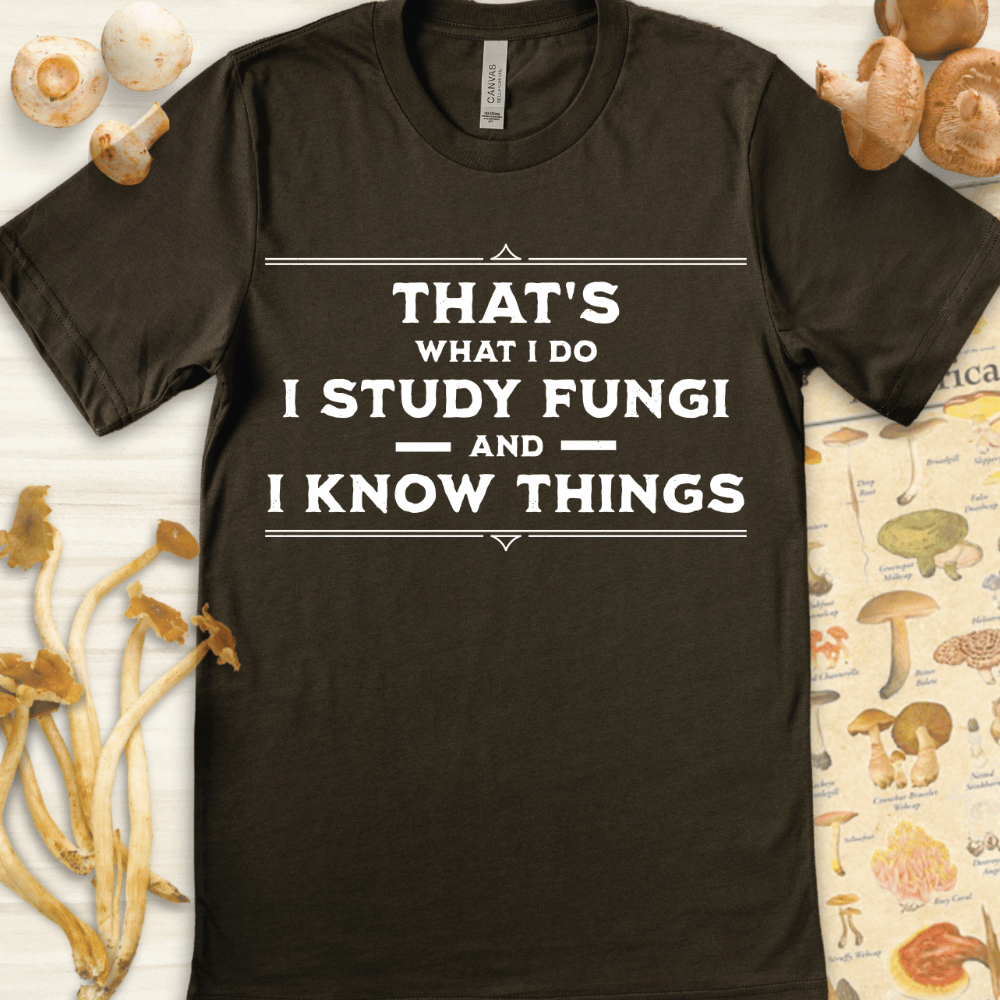 Fungi Know Things Tee Dark Green