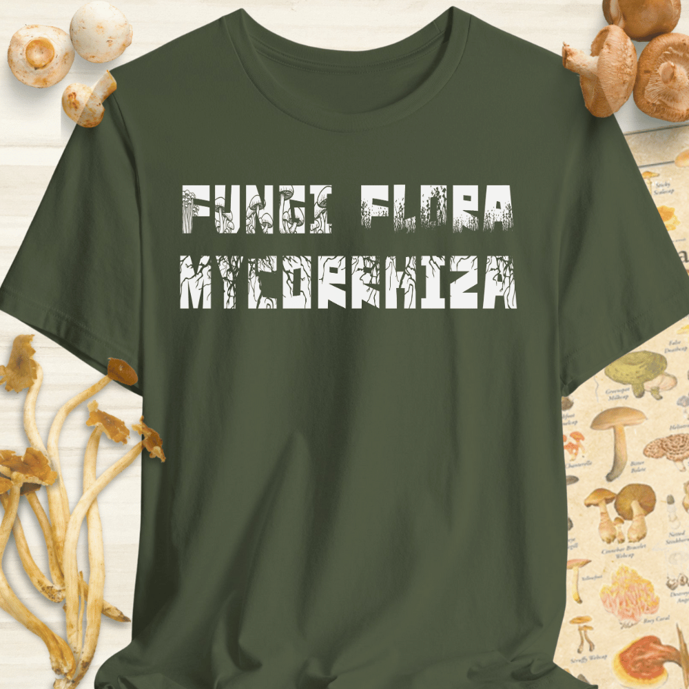 Fungi Flora Tee Dark Green