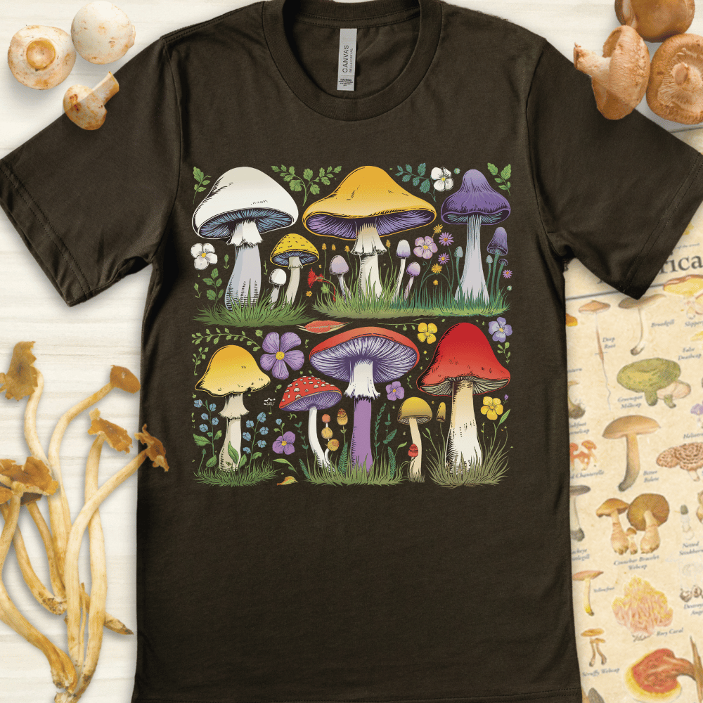 Fungi Fantasy Tee Dark Green