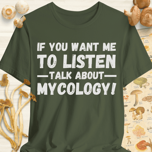 Talk About Mycology Tee Dark Green