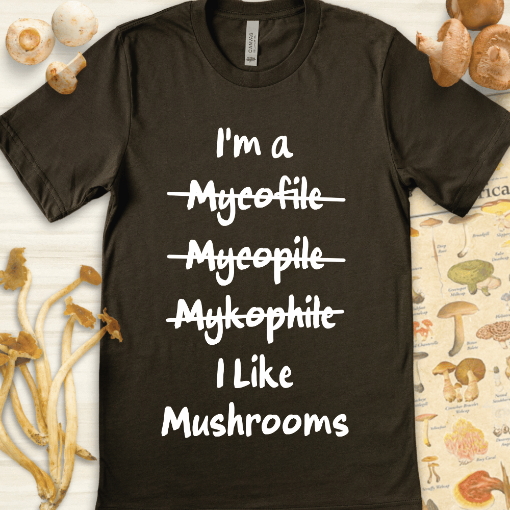 I like mushrooms Tee Dark Green