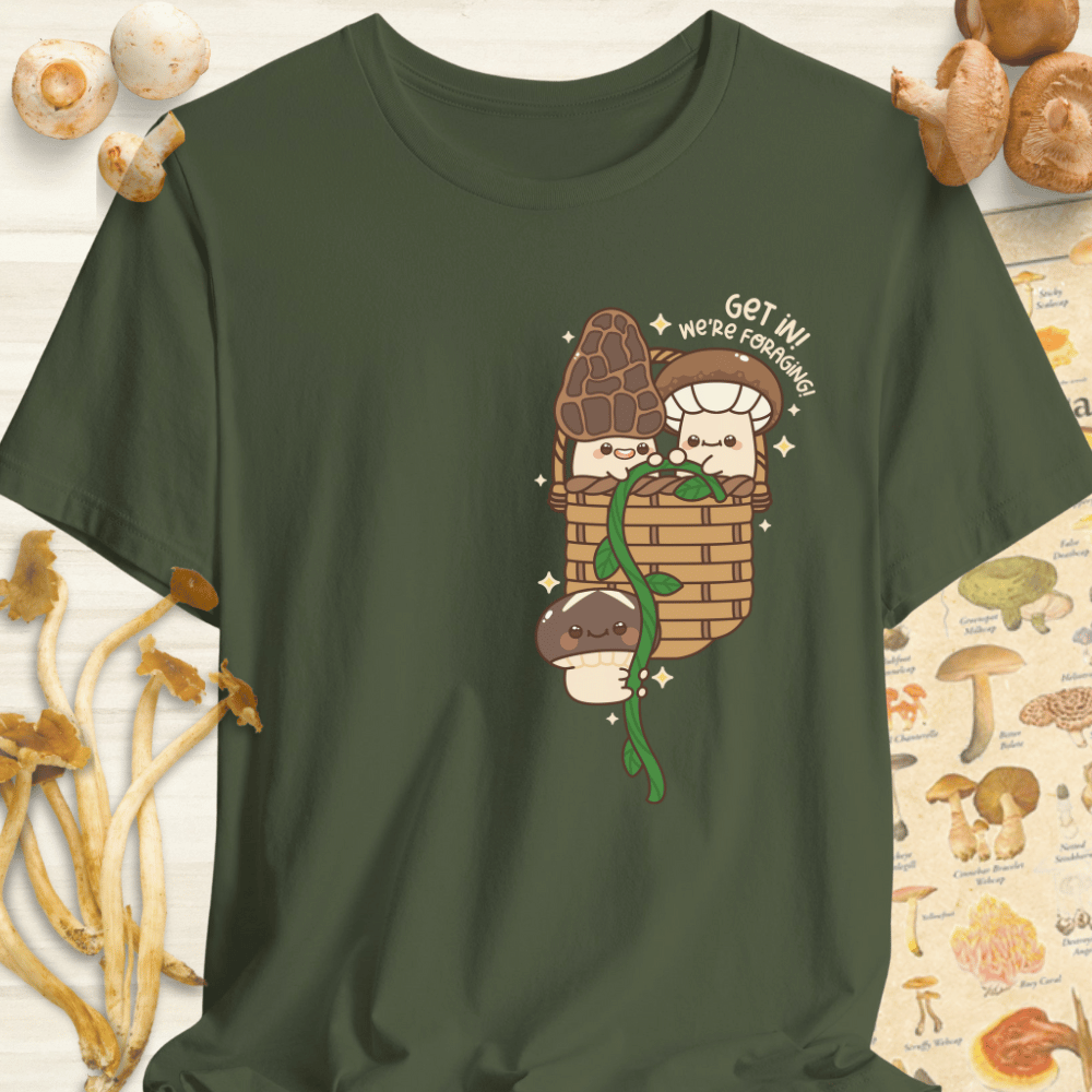 Get In We're Foraging Tee Dark Green