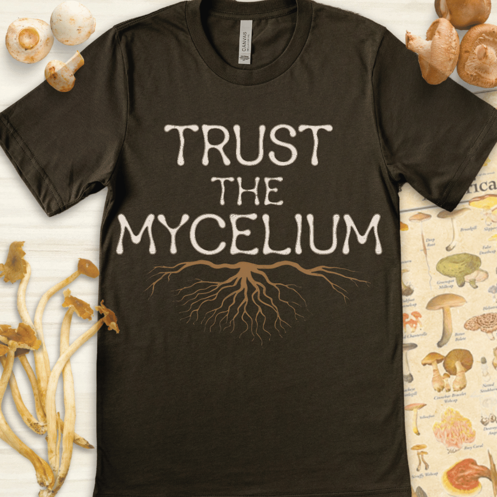 Trust The Mycelium Tee Dark Green