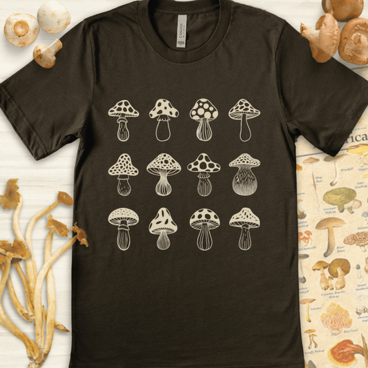 Spotted Shrooms Tee Dark Green