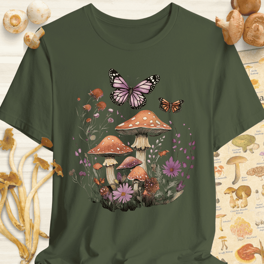 Fungi & Monarchs Tee Dark Green