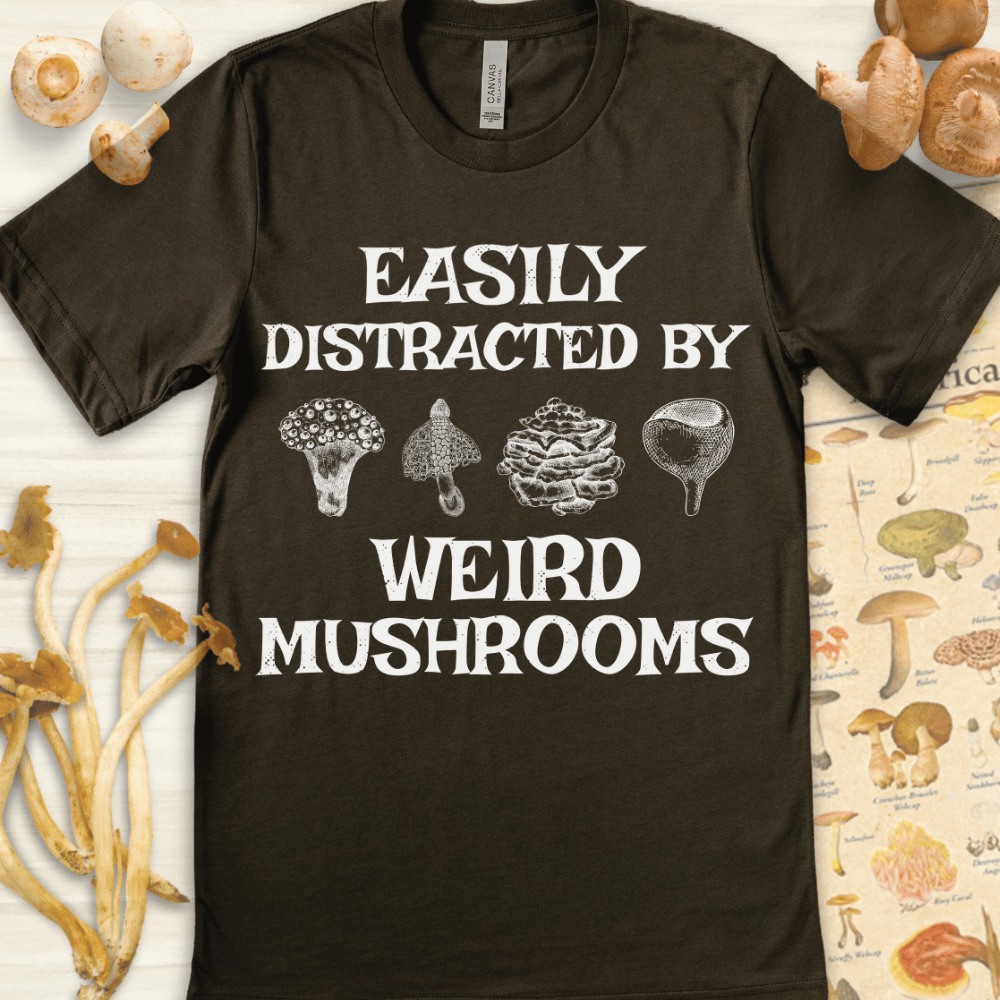 Weird Mushrooms Tee Dark Green