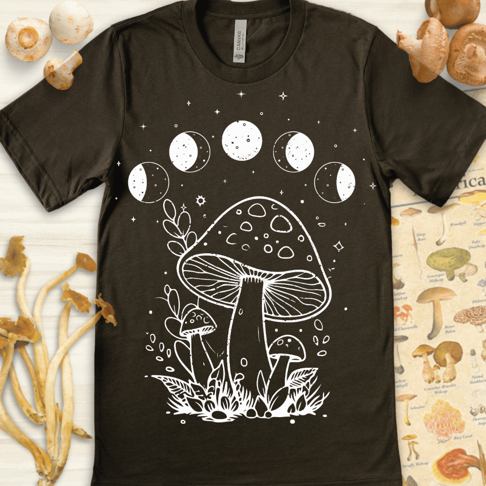 Mushroom Moon Tee Dark Green