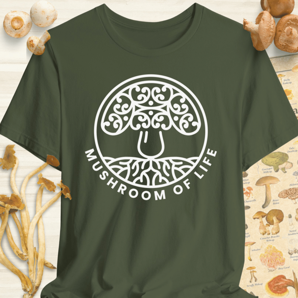 Mushroom of Life Tee Dark Green