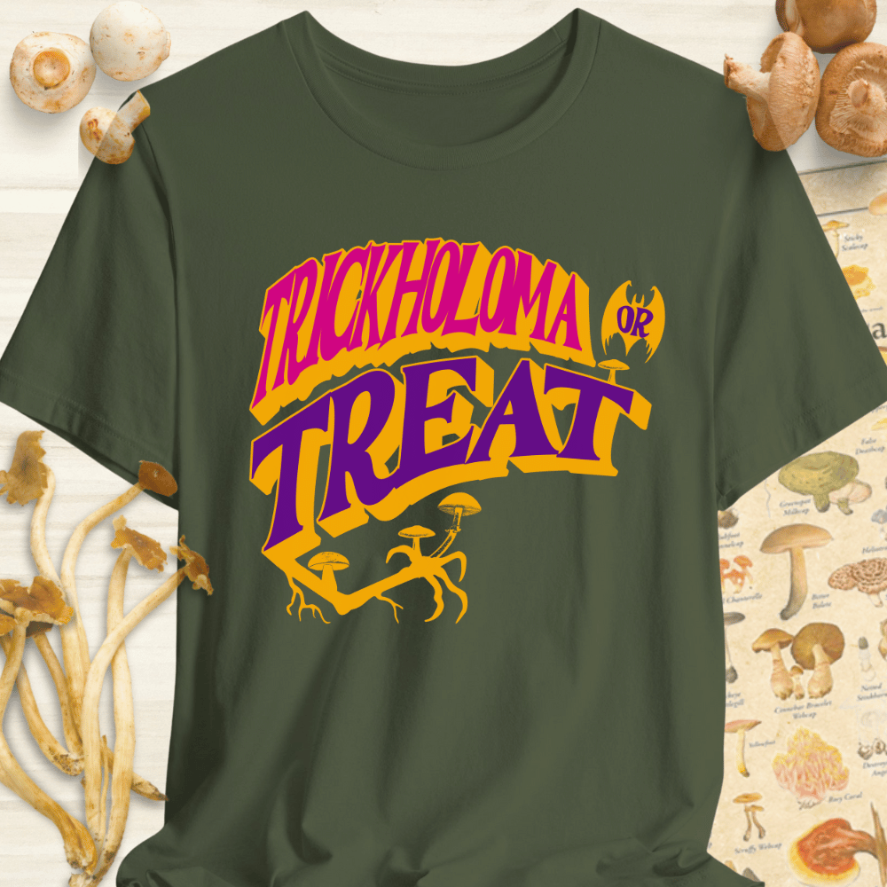 Trickholoma or Treat Tee Dark Green