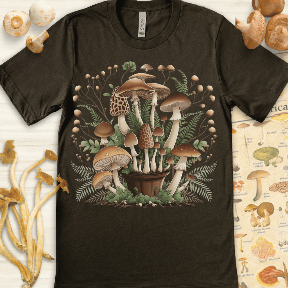Fungal Arrangement Tee Dark Green