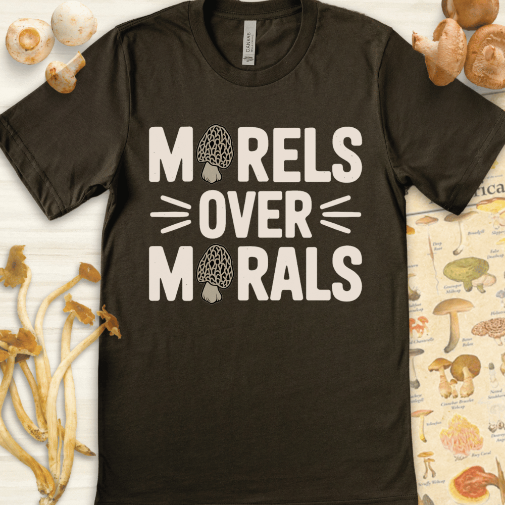 Morels Over Morals Tee Dark Green
