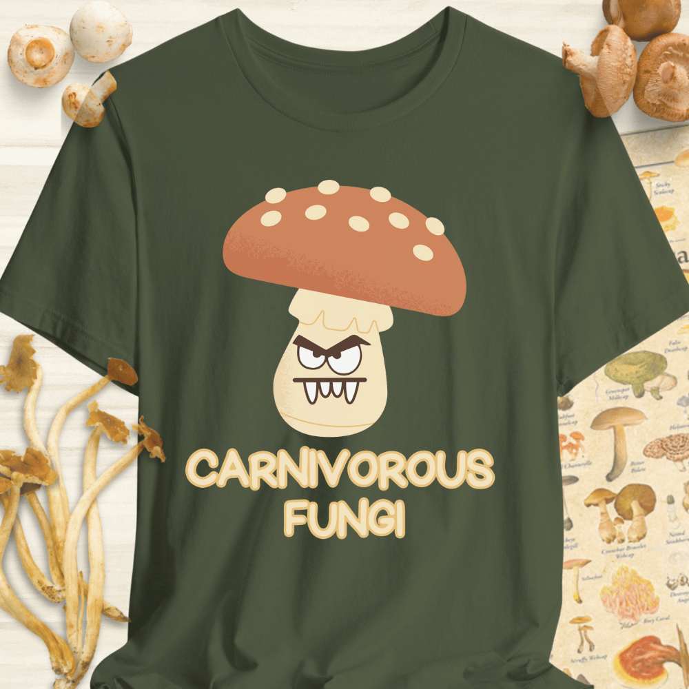 Carnivorous Fungi Tee Dark Green