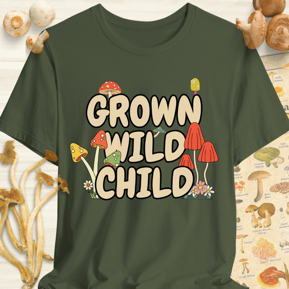 Grown Wild Child Tee Dark Green