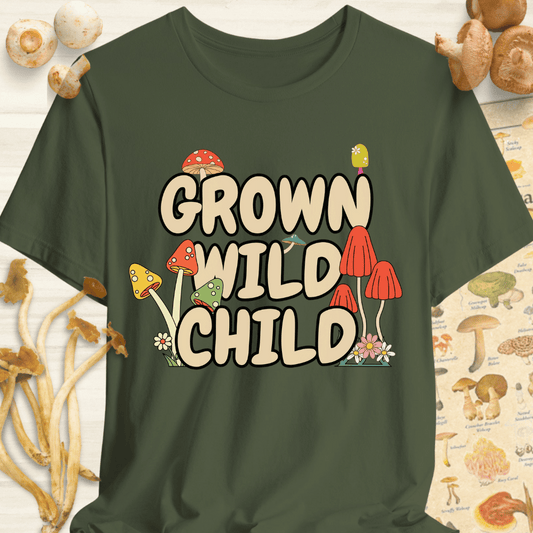 Grown Wild Child Tee Dark Green