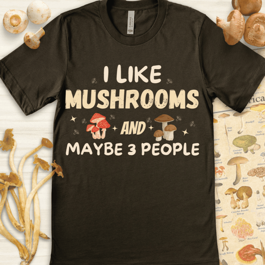 Mushroom and 3 Tee Dark Green