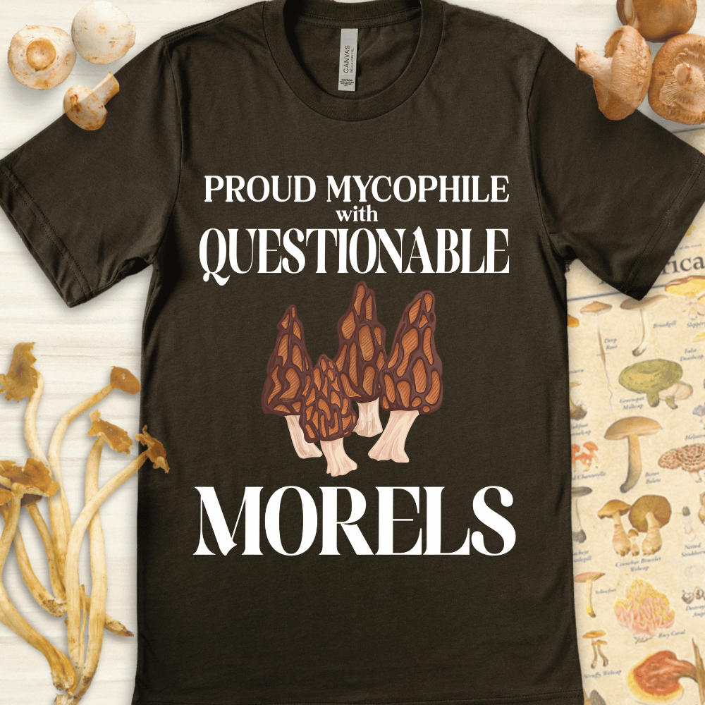 Mycophile Morels Tee Dark Green