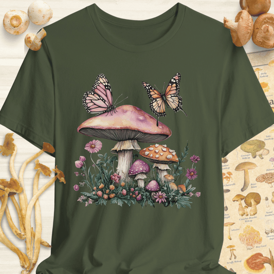 Butterfly Mushroom Tee Dark Green