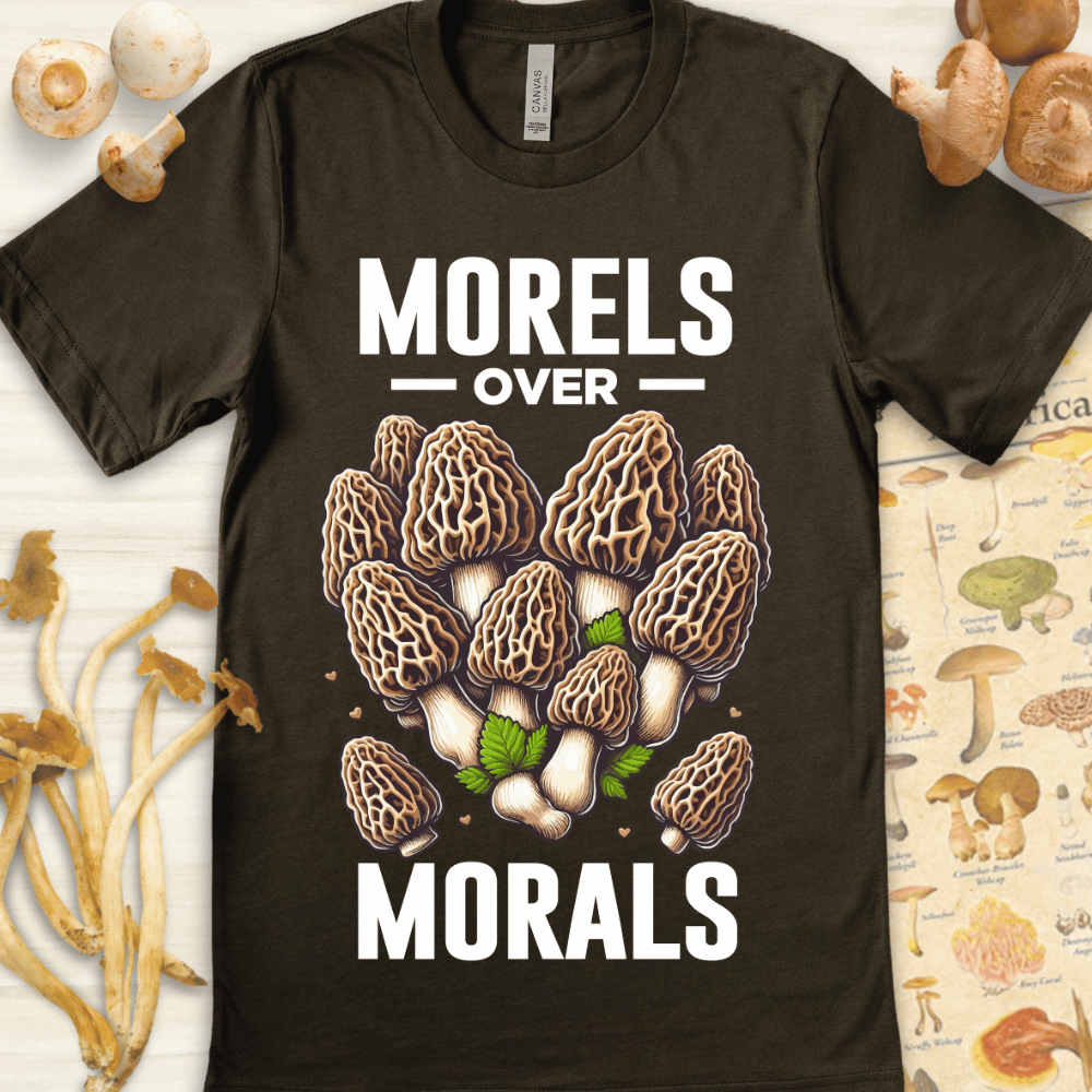 Morels over Morals Tee Dark Green