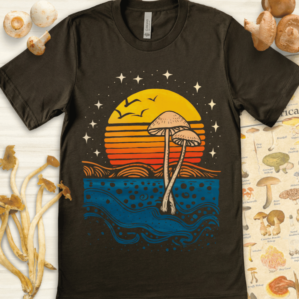 Twilight Fungal Skies Tee Dark Green