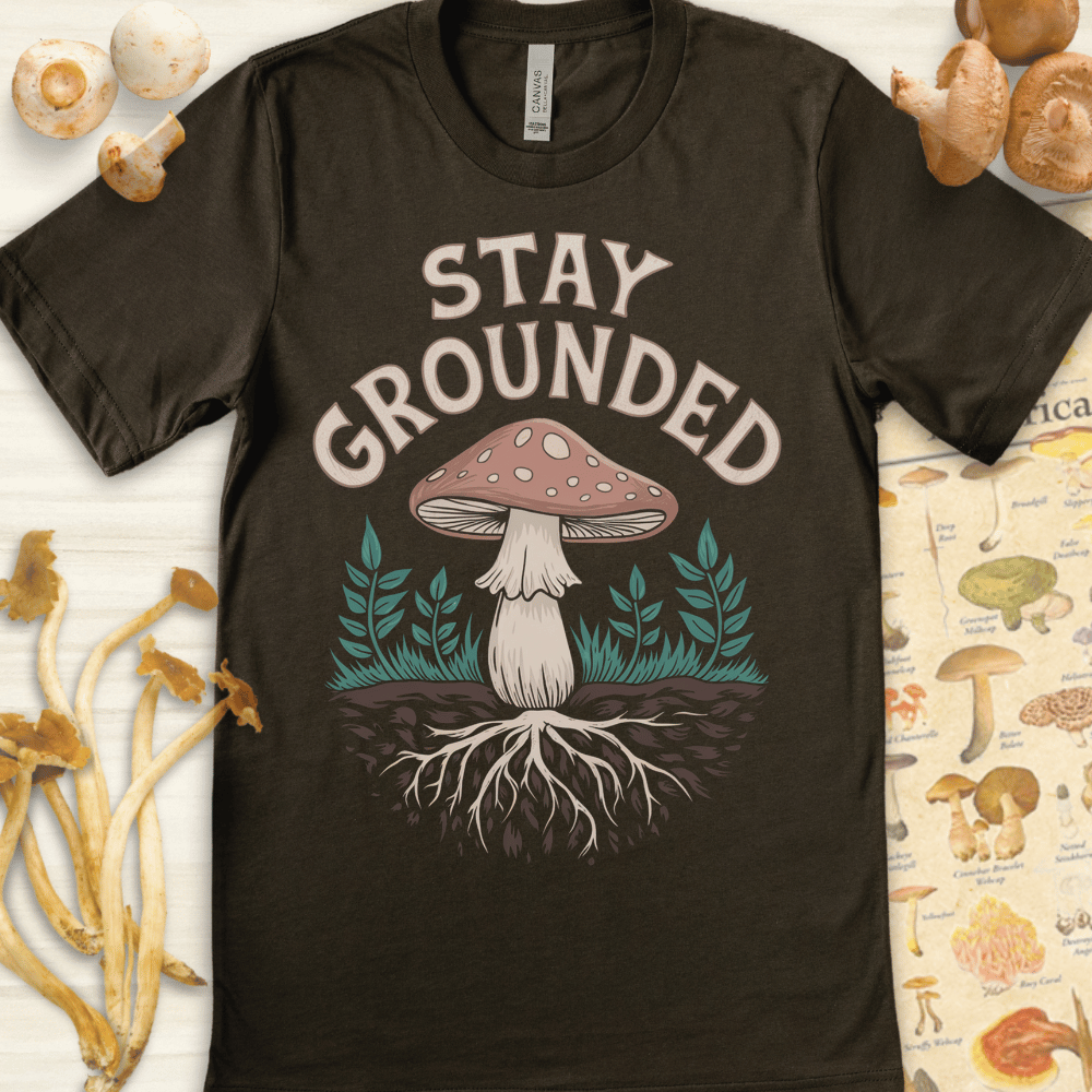 Grounded Fungi Tee Dark Green