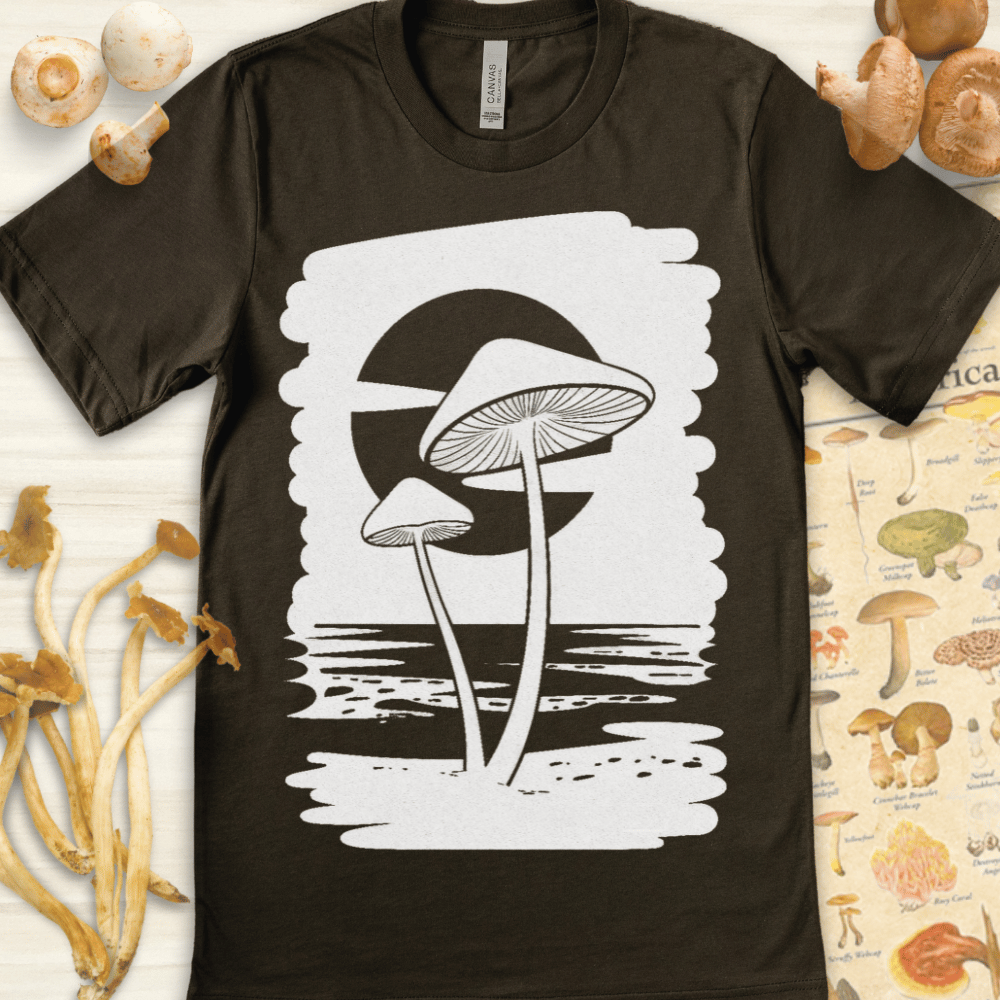 Shoreline Mycelium Tee Dark Green