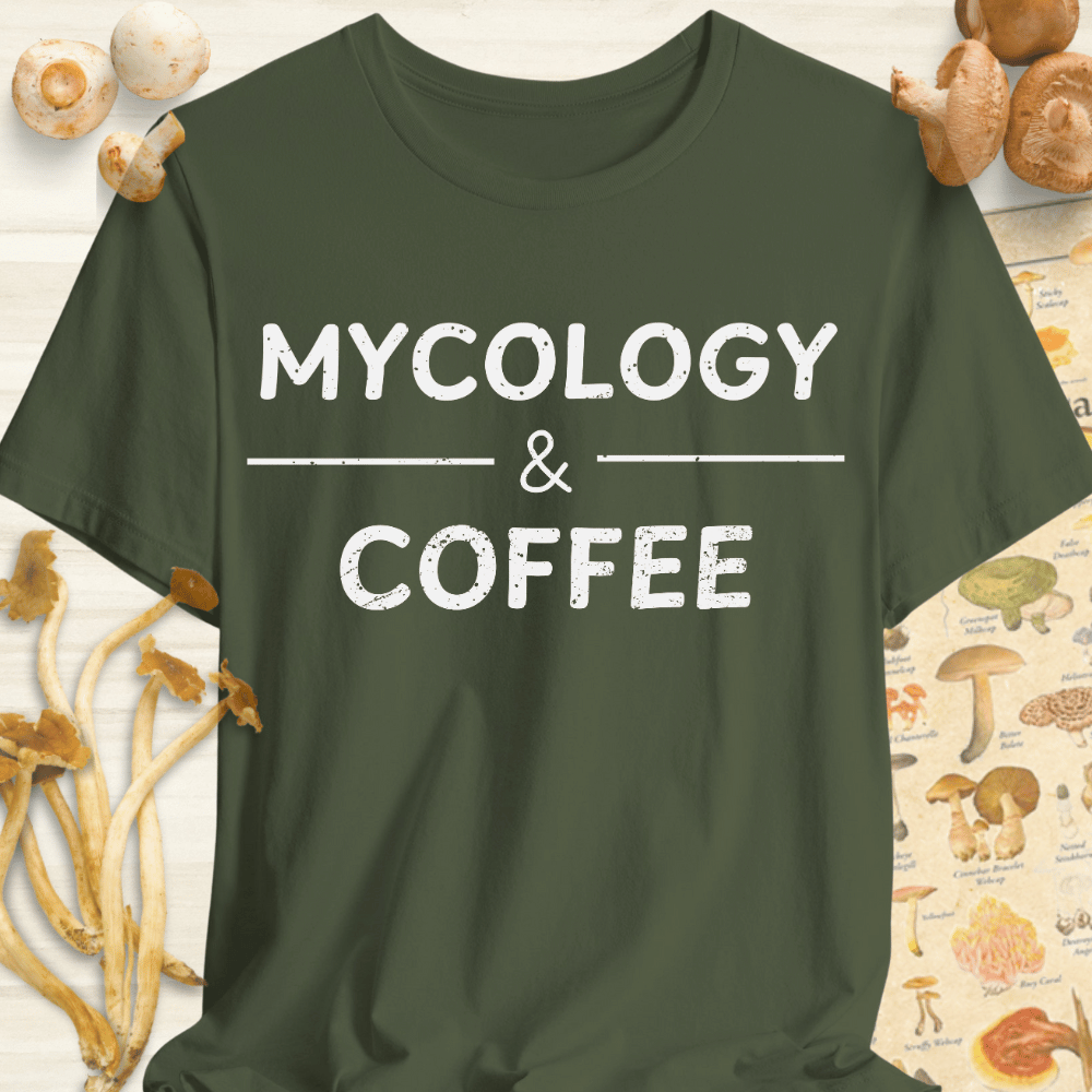 Mycology & Coffee Tee Dark Green