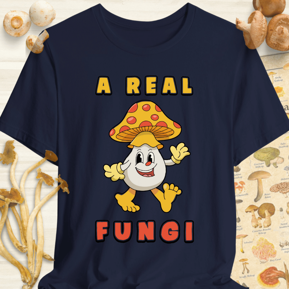 A Real Fungi Tee Navy