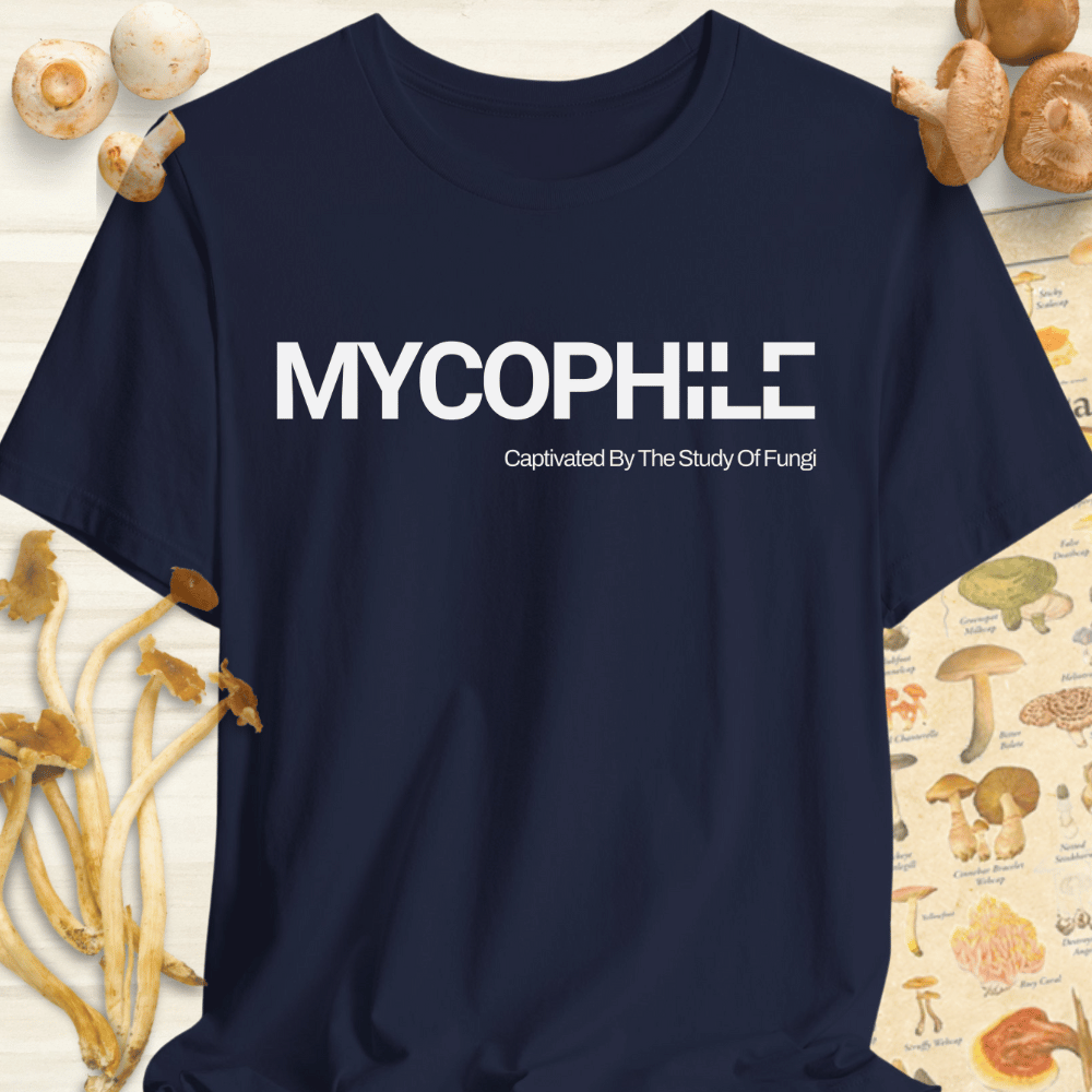 Mycophile Study Of Fungi Tee Navy