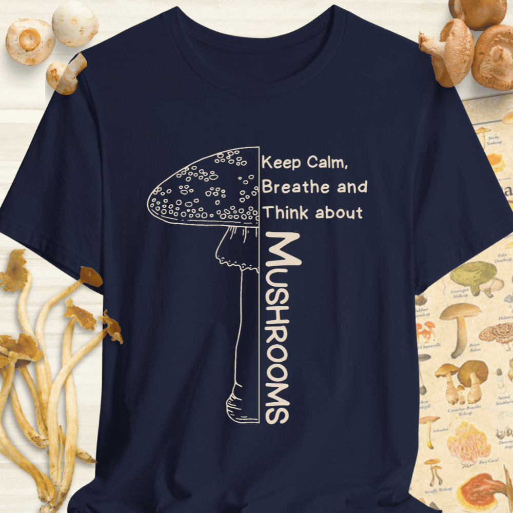 Keep Calm Breathe Tee Navy