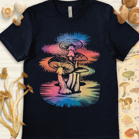 Abstract Fungi Tee Navy