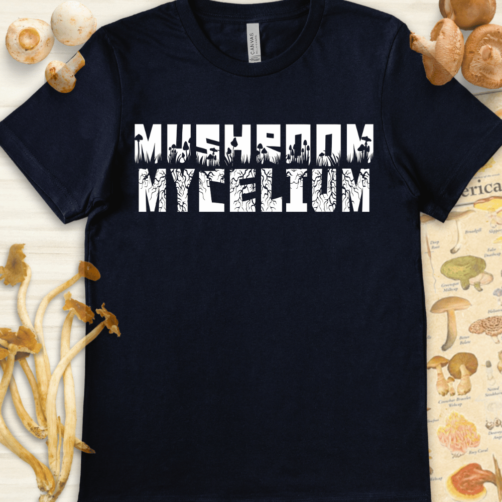 Mushroom Mycelium Tee Navy