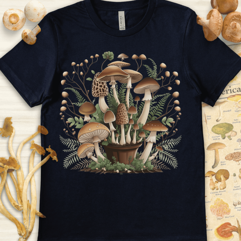 Fungal Arrangement Tee Navy