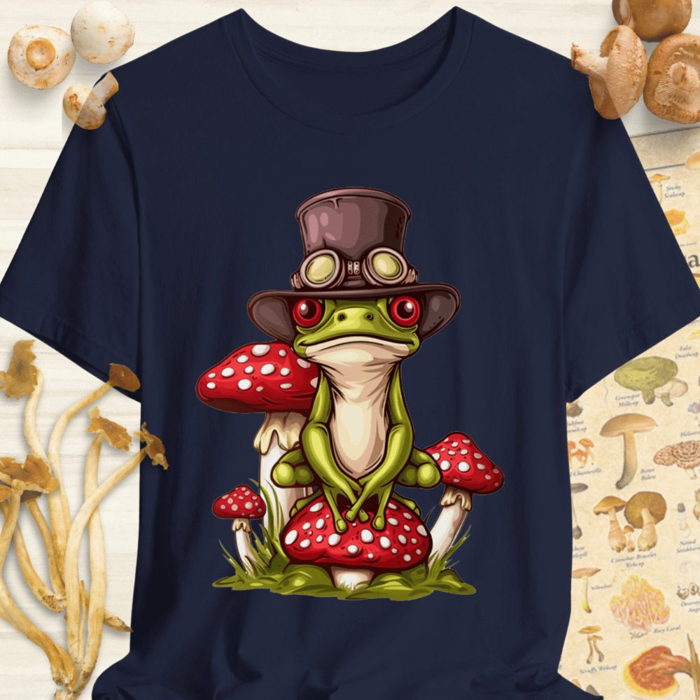 Steam Punk Frog Tee Navy